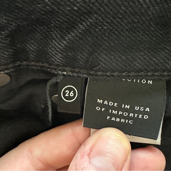 Revolve GRLFRND Black Karolina High-Rise Skinny Jean Raw Hem 26 - Picture 4 of 10